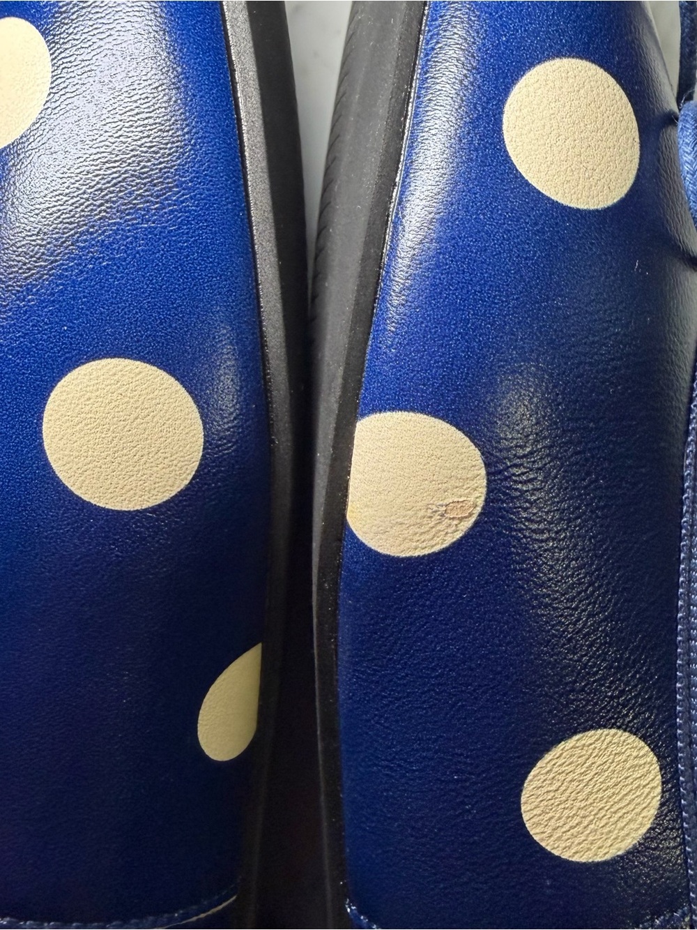 New Lisa Says Gah Matilda Ballet Flats Polka Dot Blue Size 8 $188 - Picture 11 of 11